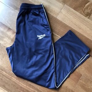 Reebok track pant, navy, fleece lined, siz…